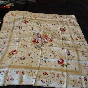 100% Silk Laura Ashley scarf 1970's vintage excellent condition 34 x 34 Italy